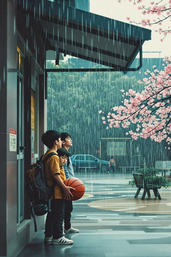 雨天的篮球与秘密 电影海报